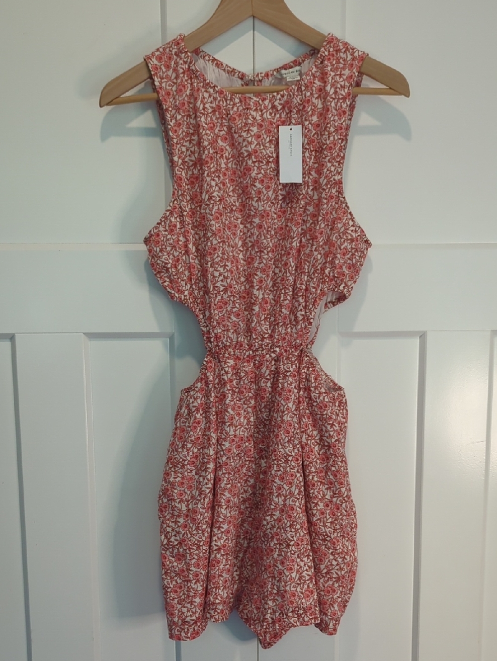 American Eagle Lined Romper With Side Pockets Size Med Tall